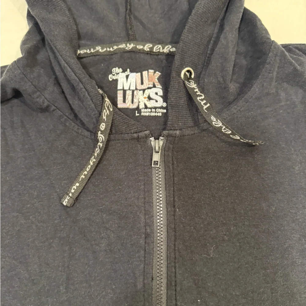 Muk Luks Black Zip-Up Hoodie - Picture 2 of 2
